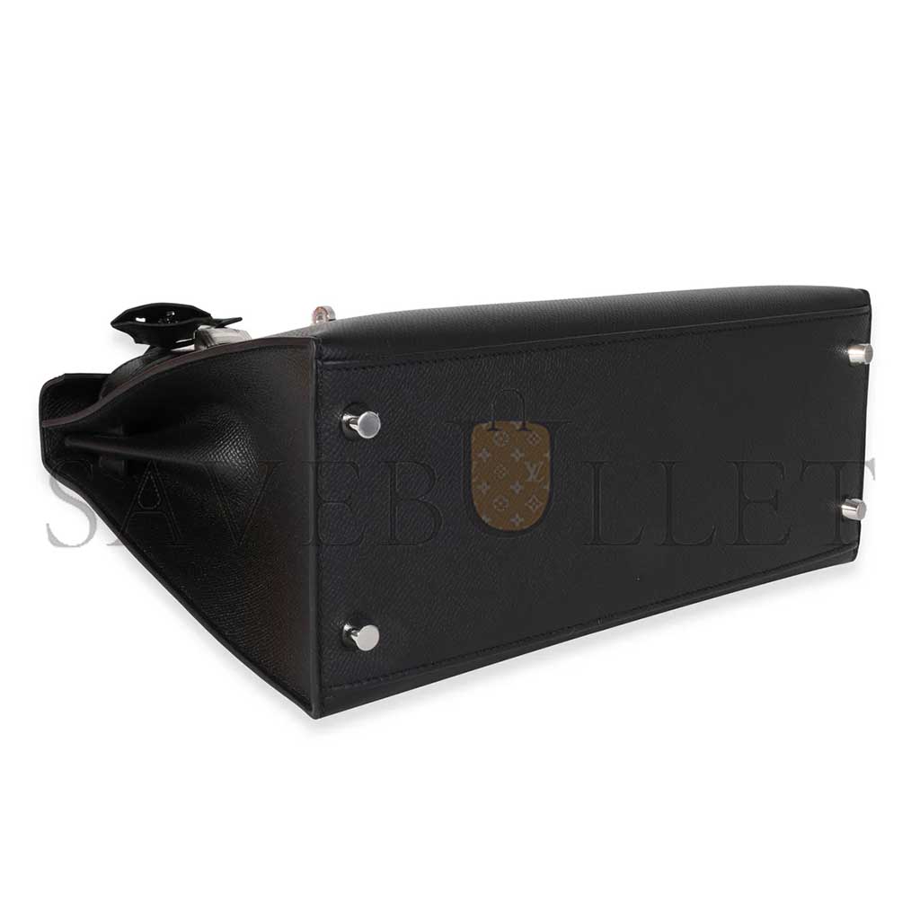 HERMÈS BLACK EPSOM SELLIER KELLY 28 (28*22*10cm)